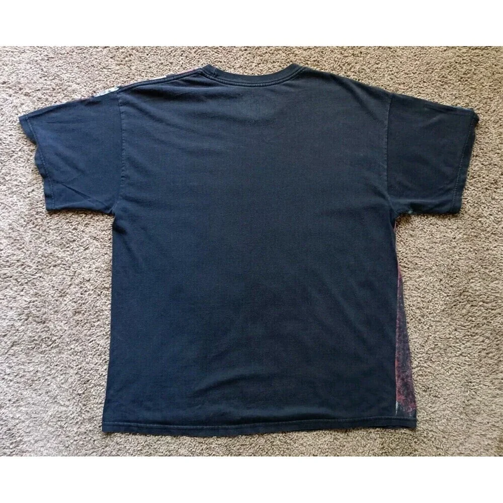 DOM T-Shirt Men's Size XL Patriotic American Flag Graphic Black Short Sleeve - Picture 4 of 6